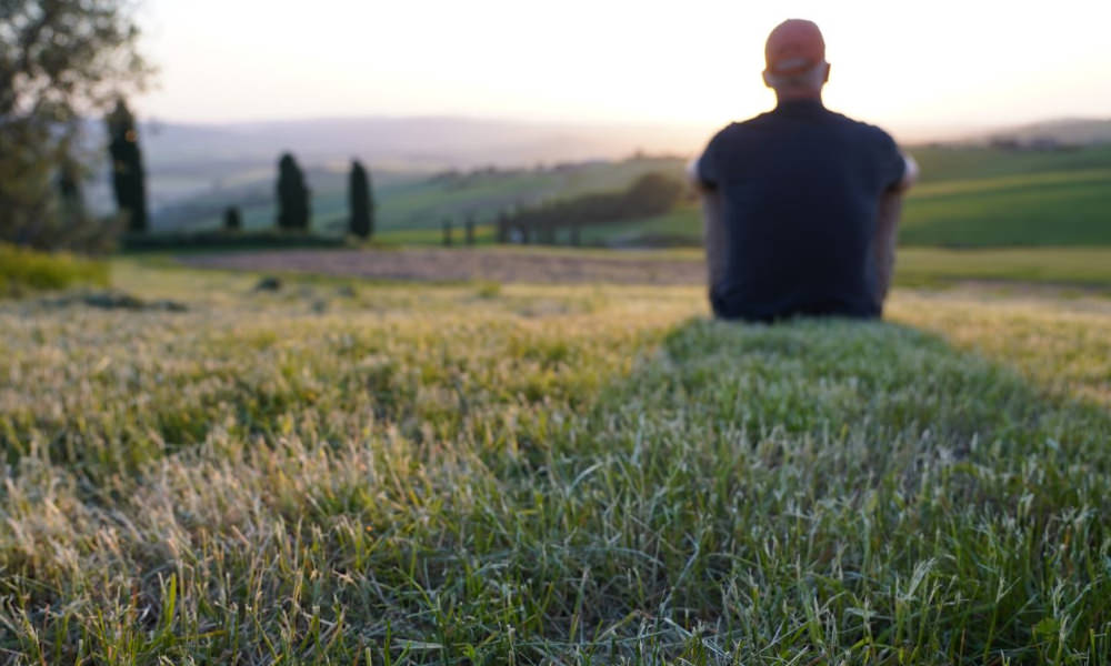 Leading an art residency for graduate students in Italy, art professor Cameron Schoepp finds inspiration for his own work in the Tuscan landscape. Courtesy of Adam Fung