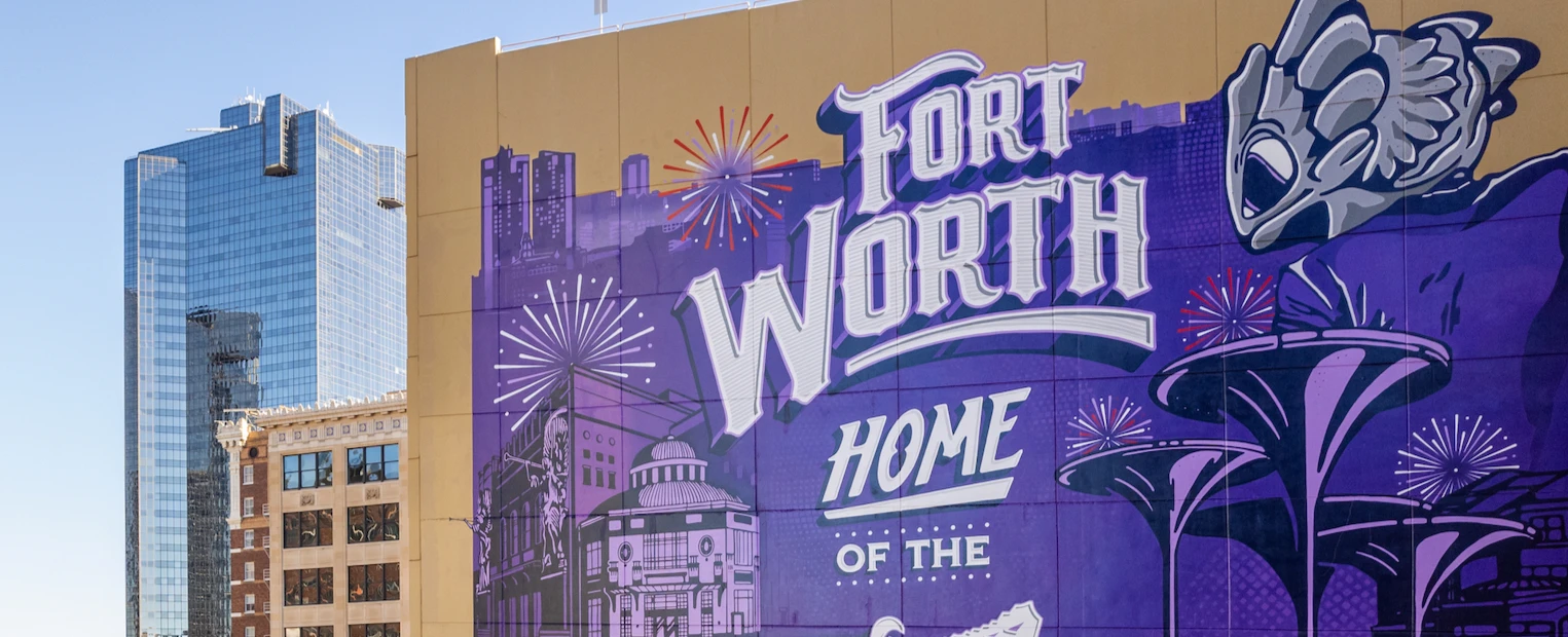 TCU mural in downtown Fort Worth